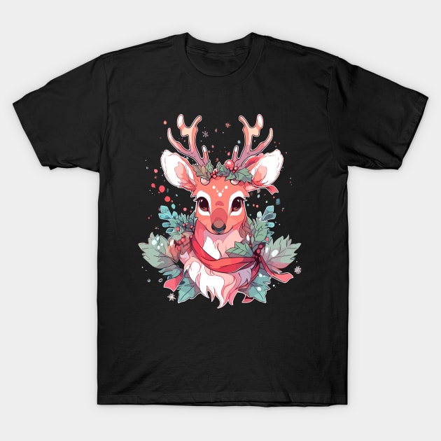 Cottagecore Deer Ugly Christmas Men Kids Women Christmas T-Shirt by KsuAnn